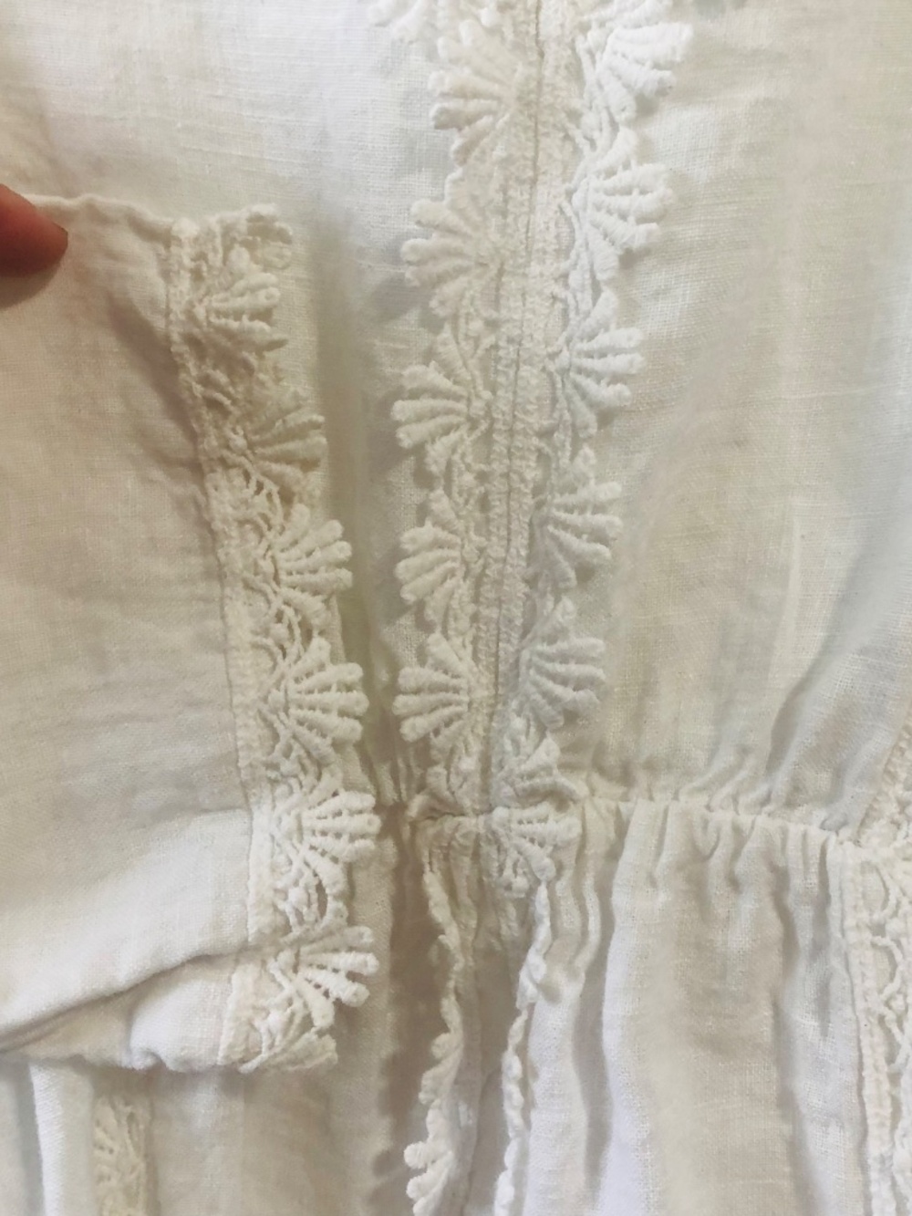 Valentina Naldi White Boho Linen Blend Mini Dress Made In Italy Size Medium - Picture 6 of 11